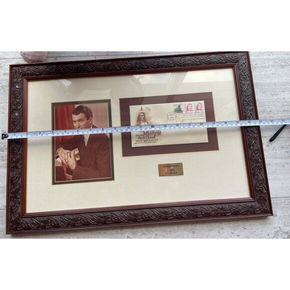 Authentic James Stewart Autographed Red Cloud First Day Issue Framed Display - Picture 6 of 7
